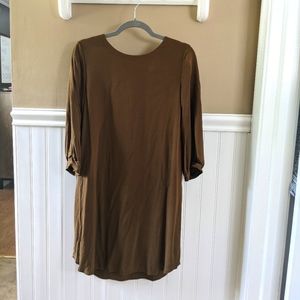 Olive Brown Shift Dress